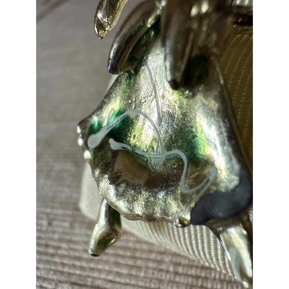 Vintage Mexican Dancer Brooch Pin Silver Tone Fiesta Skirt Enamel Accents - Picture 2 of 12